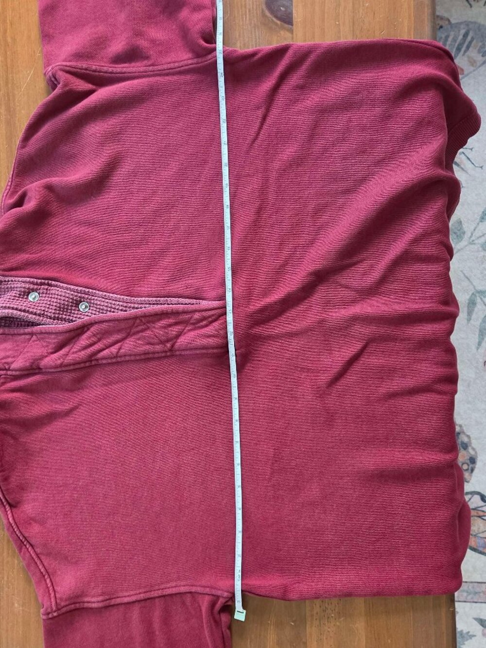 Aerie Getaway Quarter Snap Sweatshirt Cherry Tart Red Medium - Picture 3 of 8